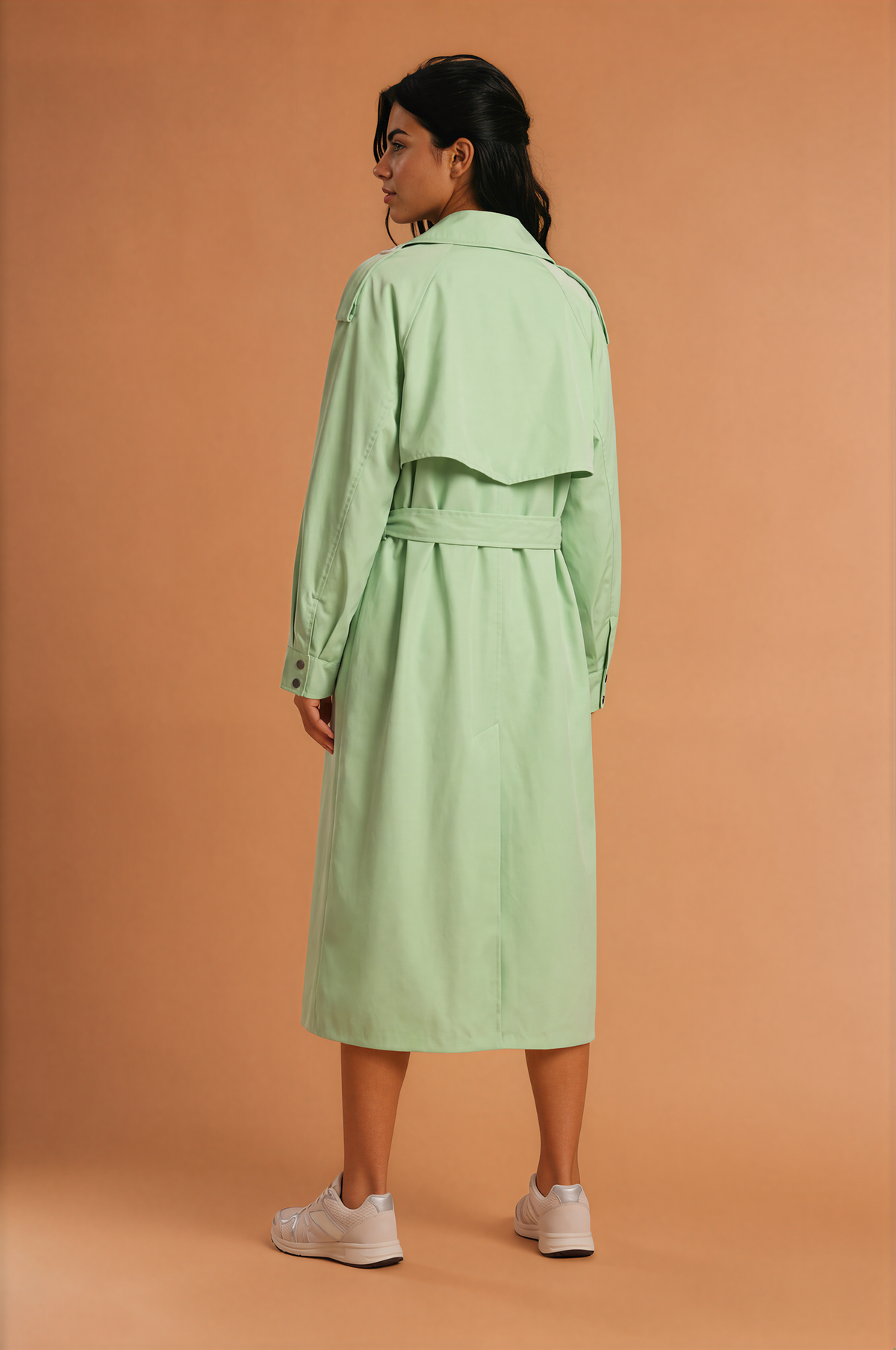 Ellie Mid Length Elegant Trench Coat