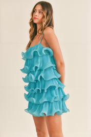 Anna Ruffle Aqua Mini