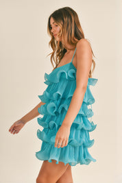 Anna Ruffle Aqua Mini