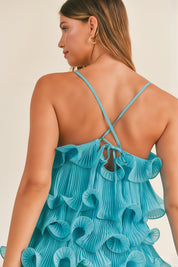Anna Ruffle Aqua Mini