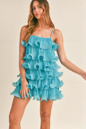 Anna Ruffle Aqua Mini