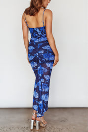 Bianca Floral Ruching Midi Dress