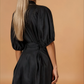 Elia Black Puff Sleeve Dress