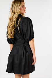 Elia Black Puff Sleeve Dress