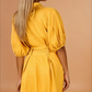 Elia Mustard Puff Sleeve Dress