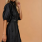 Elia Black Puff Sleeve Dress