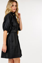 Elia Black Puff Sleeve Dress
