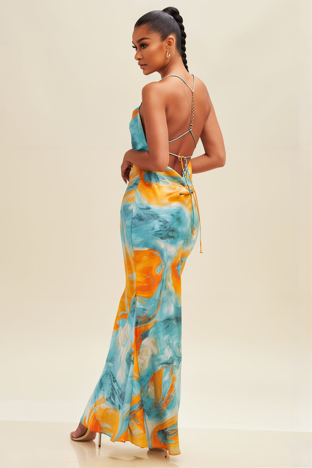 Haylee Sunset Blue Maxi Dress