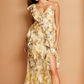 Becca Cream Gold Feature Frill Maxi