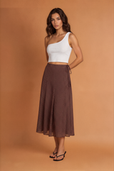 Polka Dot Midi Skirt