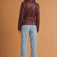 Red Faux Leather Jacket