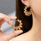 Brass tapered twisted coil hoop earrings