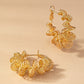 Brass tapered twisted coil hoop earrings