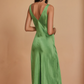 Ibiza Green Satin Dress