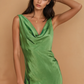 Ibiza Green Satin Dress