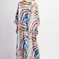Tuscan Boat Neck Printed Maxi Dress