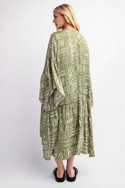 Byron Print Open Front Kimono