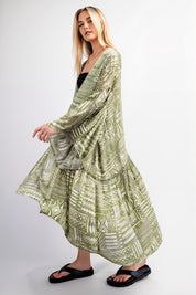 Byron Print Open Front Kimono