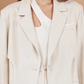 Sand Lapel Blazer with Trim