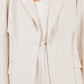 Sand Lapel Blazer with Trim