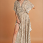 Camille Beige Print Maxi