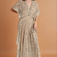 Camille Beige Print Maxi