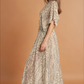 Camille Beige Print Maxi