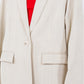 Sand Lapel Blazer with Trim