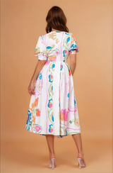 Mosaic Print Midi Dress