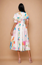 Mosaic Print Midi Dress