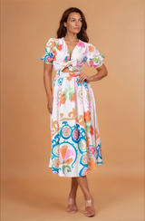 Mosaic Print Midi Dress
