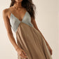 Alexis Blue- Sand Cream V Neck Maxi