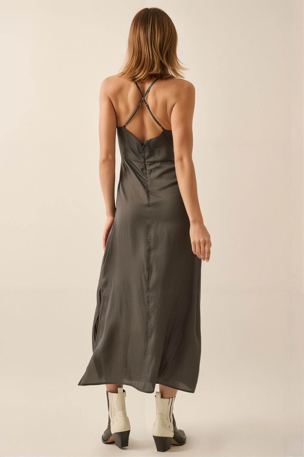 Lola Charcoal Midi Dress