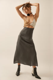 Lola Charcoal Midi Dress