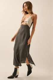 Lola Charcoal Midi Dress