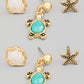 Sea Themed Stud Earrings Set