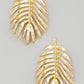 Metallic Fern Branch Stud Earrings