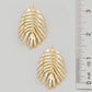 Metallic Fern Branch Stud Earrings