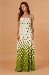 Mae Green Spotted Maxi Dress