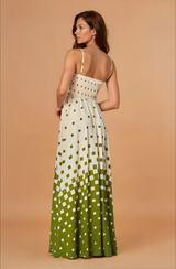 Mae Green Spotted Maxi Dress