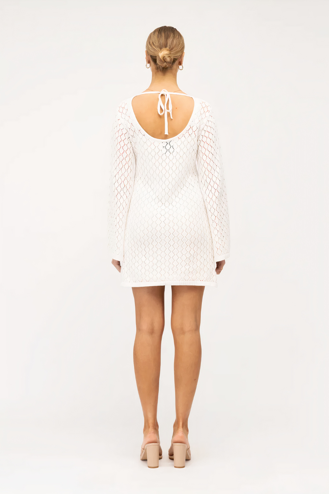 White Crochet Mini Dress