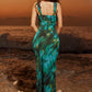 Camille Midi Cabana Green Maxi Dress