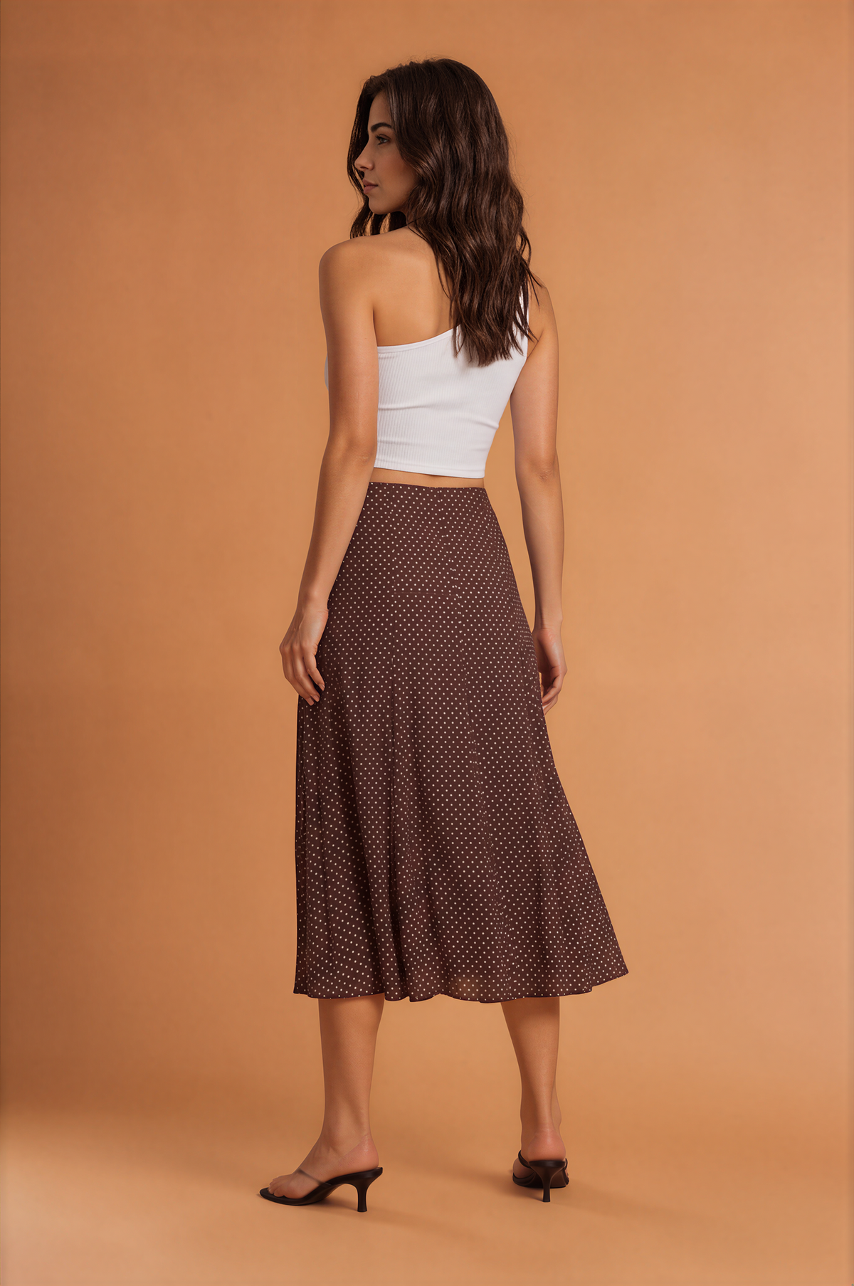Polka Dot Midi Skirt