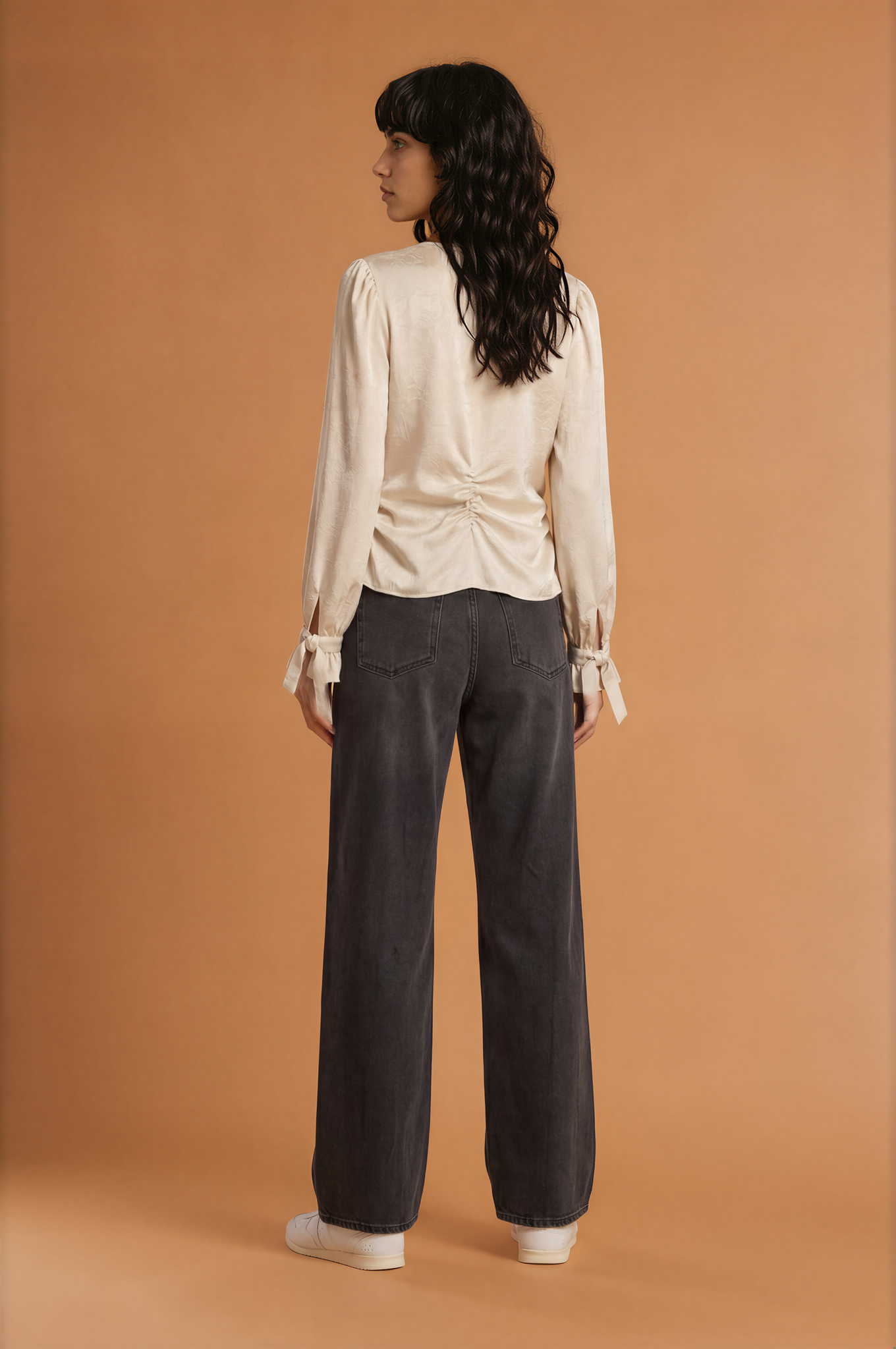 Wrinkle Effect Slim Shirt