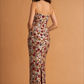 Sequined Sheath Dress Party Holiday Split Dress