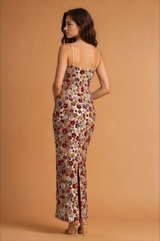 Sequined Sheath Dress Party Holiday Split Dress