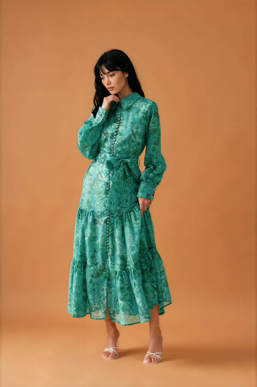 Venice Floral Button Down Maxi