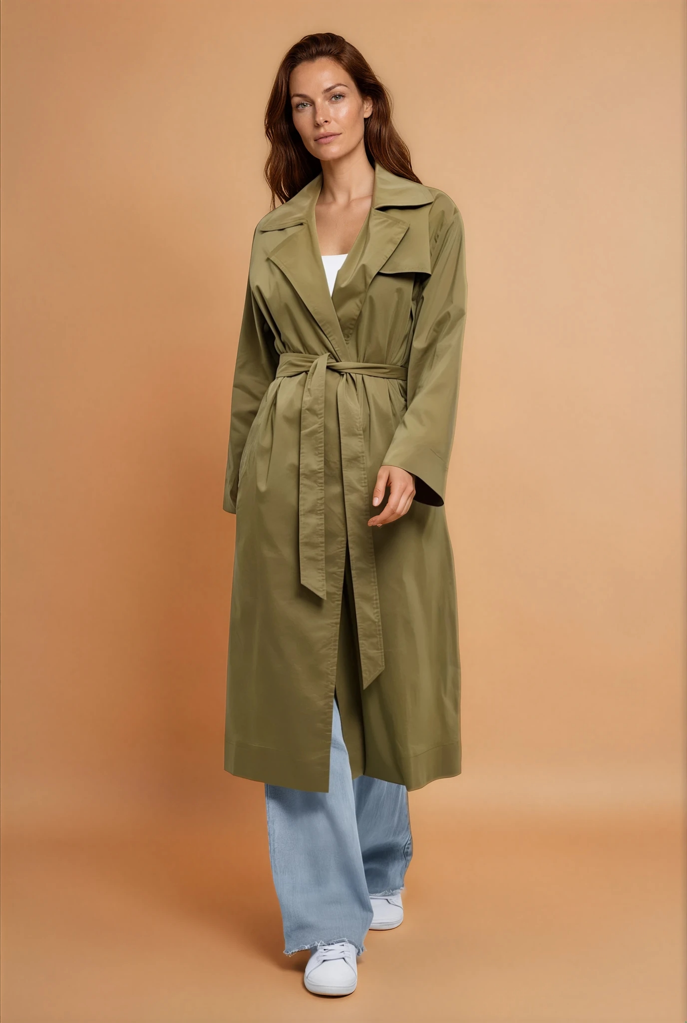 Gille Khaki Trench Coat