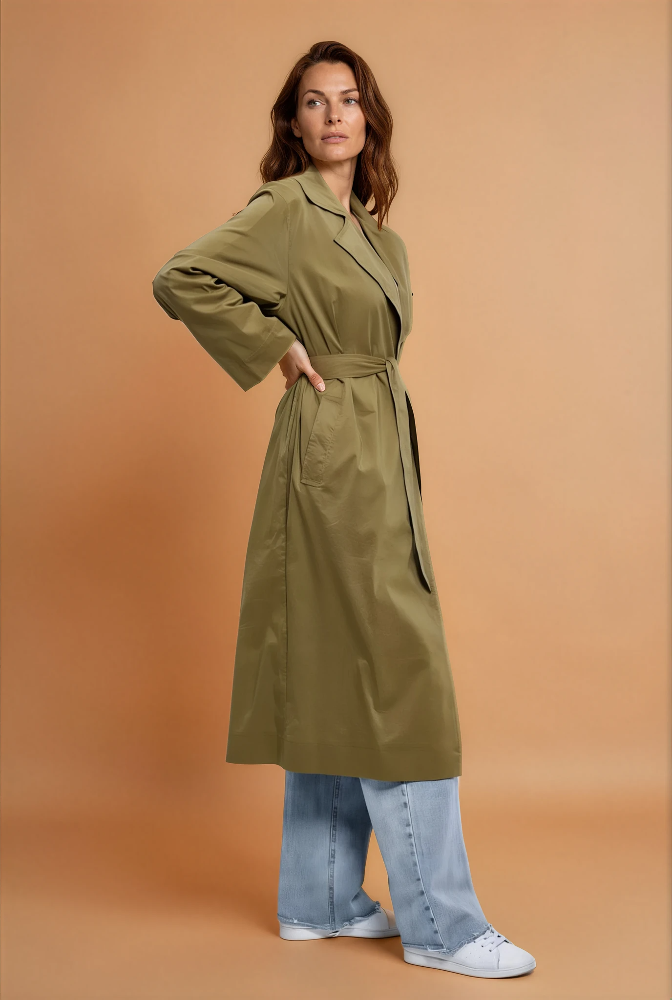 Gille Khaki Trench Coat