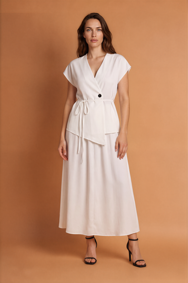 Celine White Two Piece Set